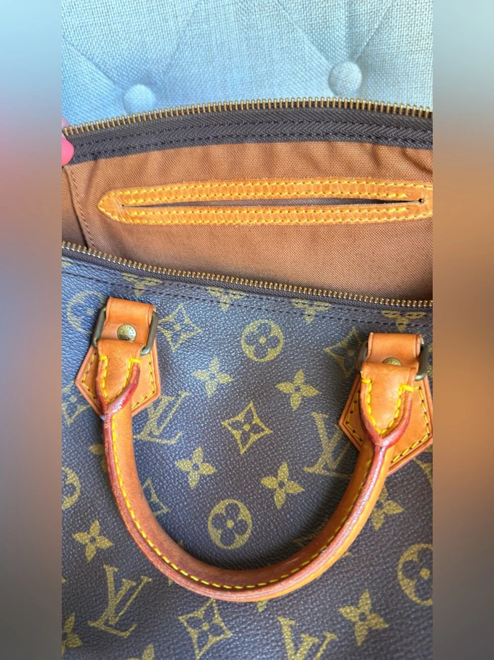 Louis Vuitton Speedy 30 Monogram Canvas Satchel Bag Vintage VI0920 France